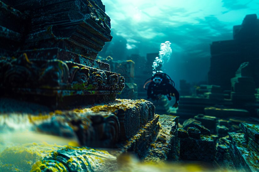 3D Reconstruction of Underwater Scenes Using Nonlinear Domain Projection